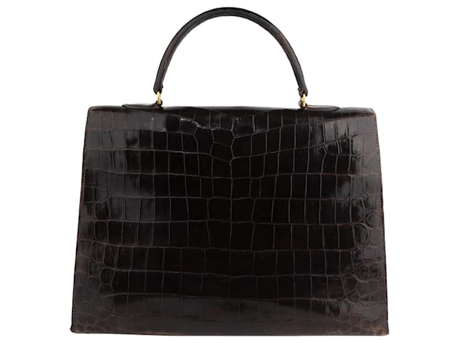 Piano Hermès Benutzerdefinierte Krokodil-Klaviertasche Braun - Ansicht 3