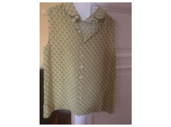 Top de seda Miu Miu verde claro - vista 2