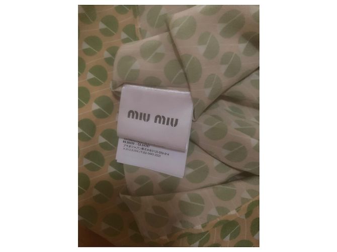 Top de seda Miu Miu verde claro - vista 4