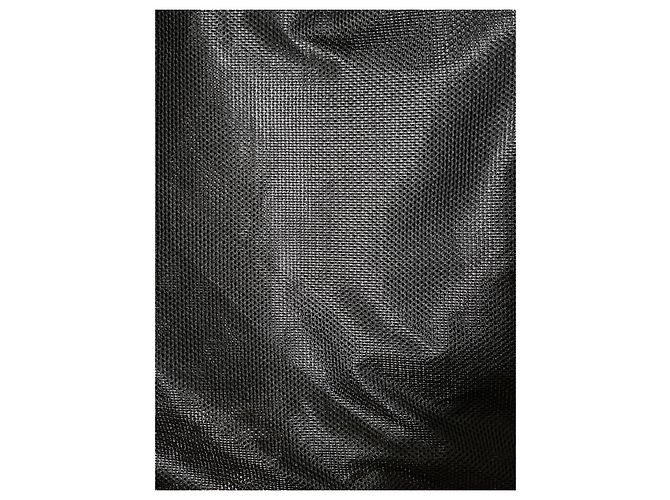 Chanel Langer schwarzer Rock aus Netz Polyester Größe 40 - Ansicht 4