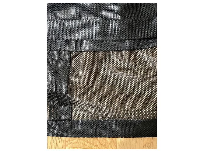 Chanel Langer schwarzer Rock aus Netz Polyester Größe 40 - Ansicht 6
