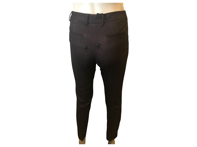 Autre Marque Pantalón slim con estampado de lentejuelas Talla 32 Metradamo Morado oscuro - vista 3