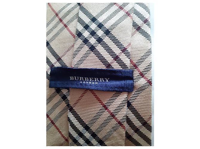 Cravatta Burberry in seta dorata D'oro - vista 2