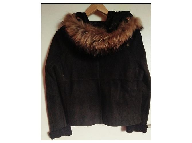 Dolce & Gabbana Lederjacke mit Kapuze Hirschleder Schwarz - Ansicht 3