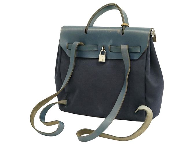 Hermès Hermes Herbag Azul marino - vista 2