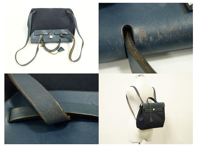 Hermès Hermes Herbag Azul marino - vista 5