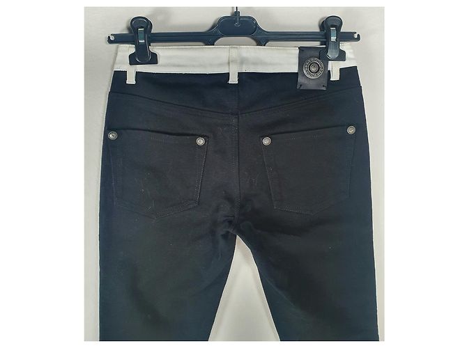 Vaqueros Fausto Puglisi Negros y Blancos - vista 4