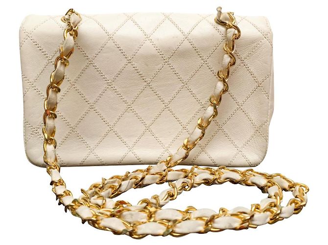 Timeless Mini-Tasche Chanel zeitloses Vintage-Weiß GHW - Ansicht 2