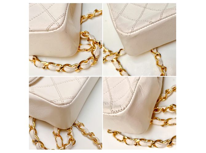 Timeless Mini-Tasche Chanel zeitloses Vintage-Weiß GHW - Ansicht 3