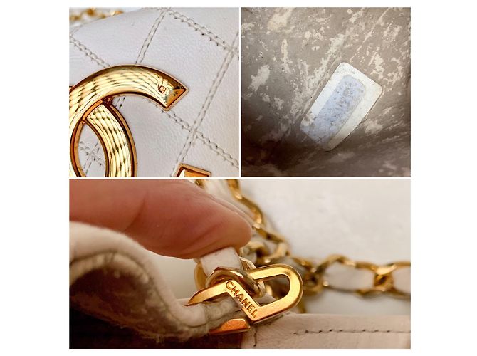 Timeless Mini-Tasche Chanel zeitloses Vintage-Weiß GHW - Ansicht 4