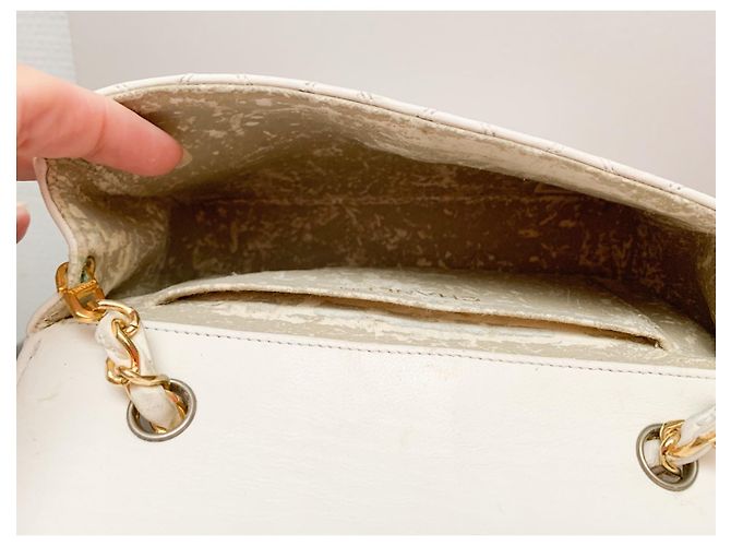 Timeless Mini-Tasche Chanel zeitloses Vintage-Weiß GHW - Ansicht 5
