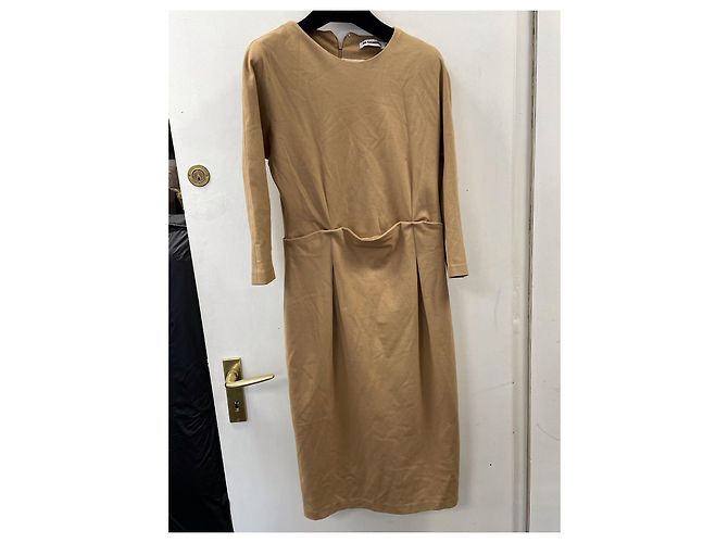 Vestido Jil Sander de algodão bege - vista 2