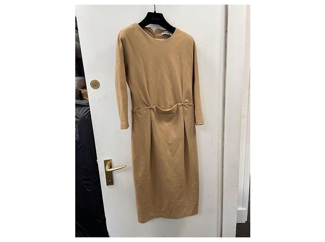 Vestido Jil Sander de algodão bege - vista 3