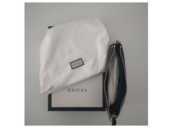 Borsa a mano Gucci Signature GG in pelle nera Nero - vista 5