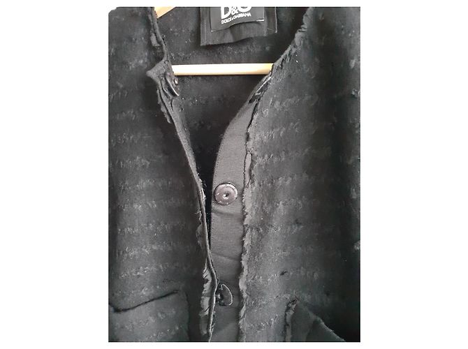 Giacca Dolce & Gabbana in lana e seta nera Nero - vista 2