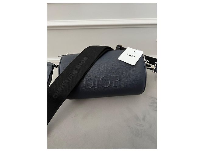 Dior Roller bag navy blue grained calf leather - view 6