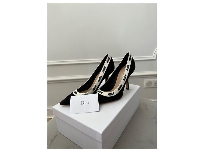 Dior I J'adior Pumps Schwarz Weiß Hirschleder 36.5 - Ansicht 2
