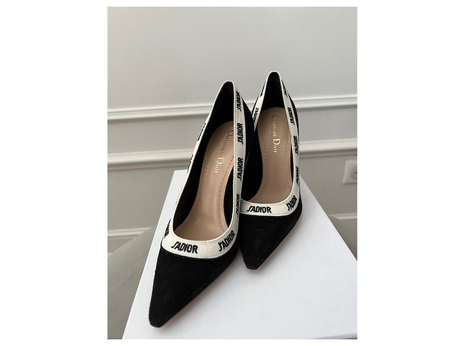 Dior I J'adior Pumps Schwarz Weiß Hirschleder 36.5 - Ansicht 3