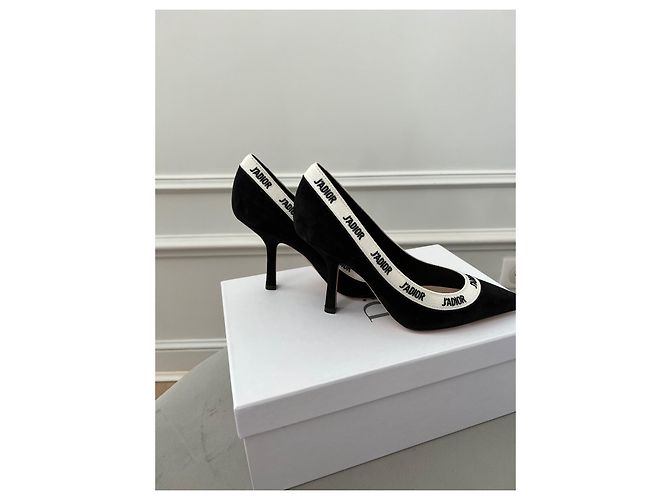 Dior I J'adior Pumps Schwarz Weiß Hirschleder 36.5 - Ansicht 4