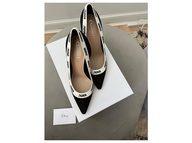 Dior I J'adior Pumps Schwarz Weiß Hirschleder 36.5 - Ansicht 5