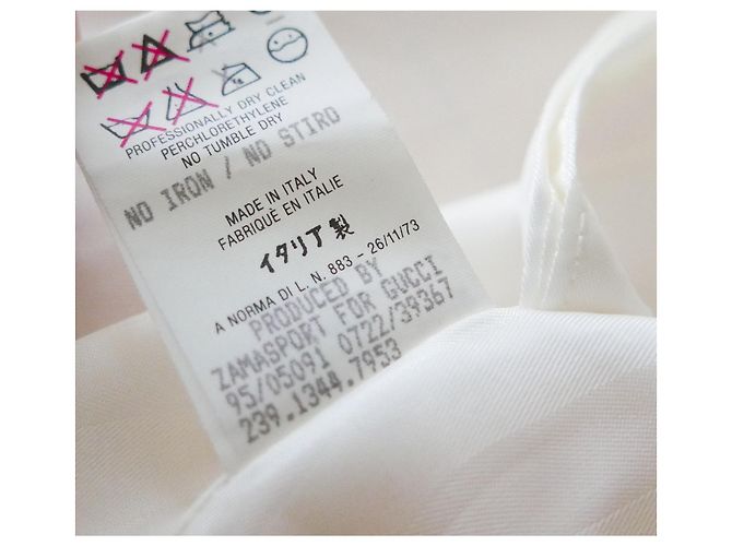 Otoño de Gucci x Tom Ford 1995 Abrigo de piel sintética blanco - vista 10