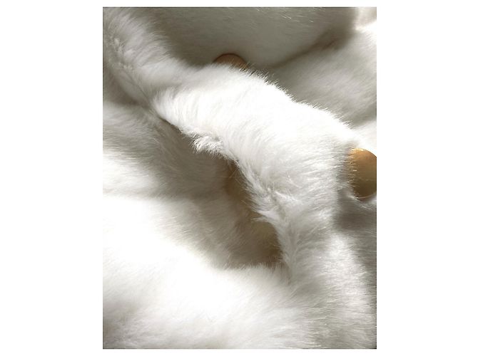 Otoño de Gucci x Tom Ford 1995 Abrigo de piel sintética blanco - vista 3