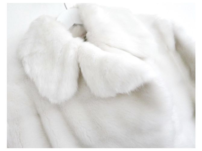 Otoño de Gucci x Tom Ford 1995 Abrigo de piel sintética blanco - vista 5