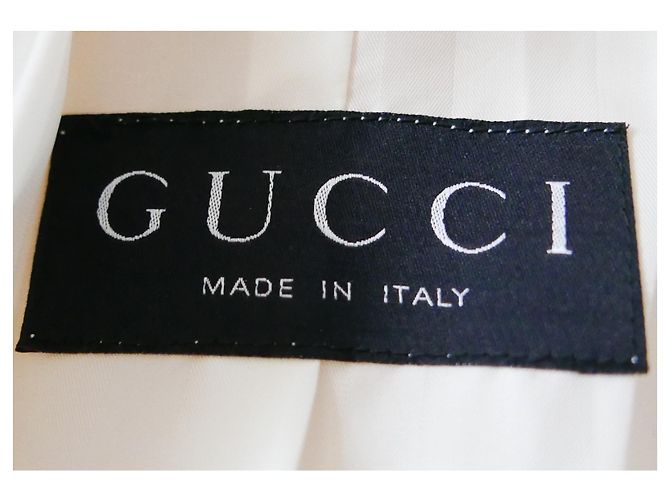Otoño de Gucci x Tom Ford 1995 Abrigo de piel sintética blanco - vista 8