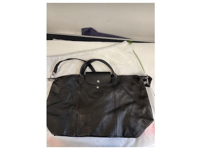 Longchamp Handtasche aus schwarzem Leder Größe L - Ansicht 2