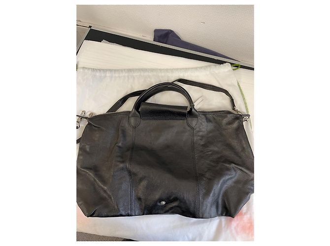 Longchamp Handtasche aus schwarzem Leder Größe L - Ansicht 3