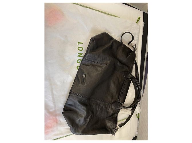 Longchamp Handtasche aus schwarzem Leder Größe L - Ansicht 4