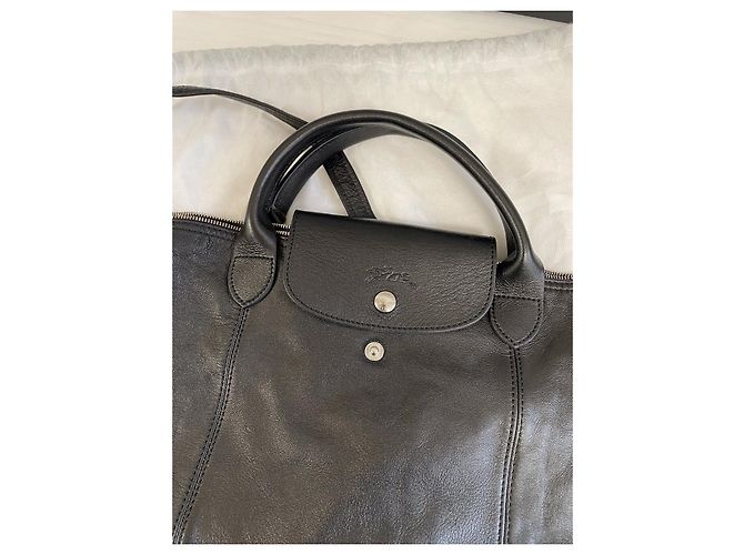 Longchamp Handtasche aus schwarzem Leder Größe L - Ansicht 5