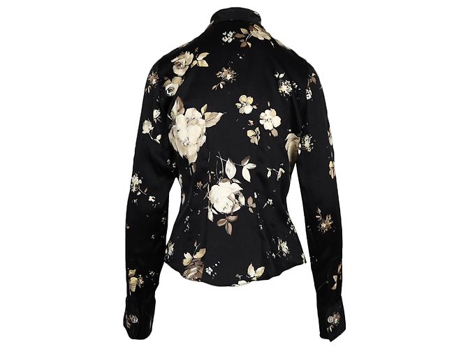 Roberto Cavalli Bluse mit Blumenmuster Schwarz - Ansicht 4