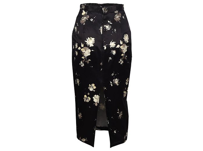 Roberto Cavalli Bluse mit Blumenmuster Schwarz - Ansicht 6