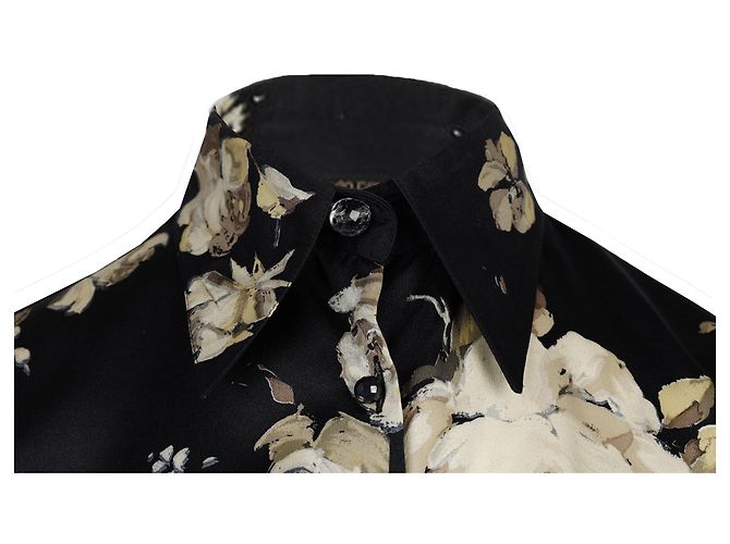 Roberto Cavalli Bluse mit Blumenmuster Schwarz - Ansicht 7
