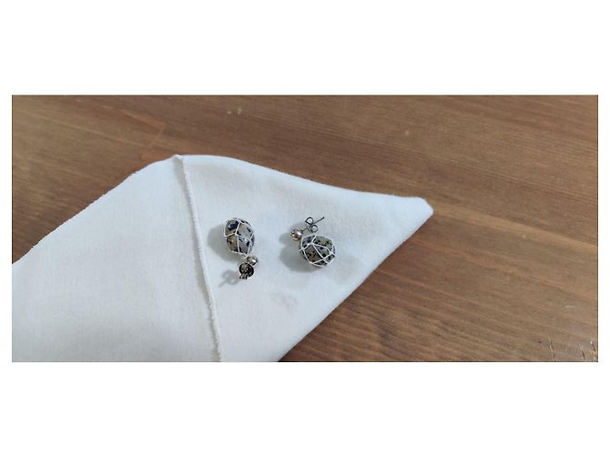 Orecchini Bottega Veneta con pietre dure Nero Grigio - vista 4