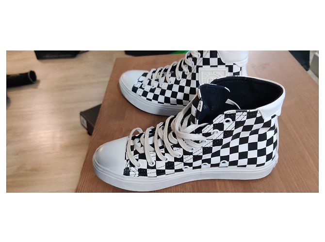 Sneakers Saint Laurent patinate - Bedford quadri neri/bianchi Nero Bianco - vista 2