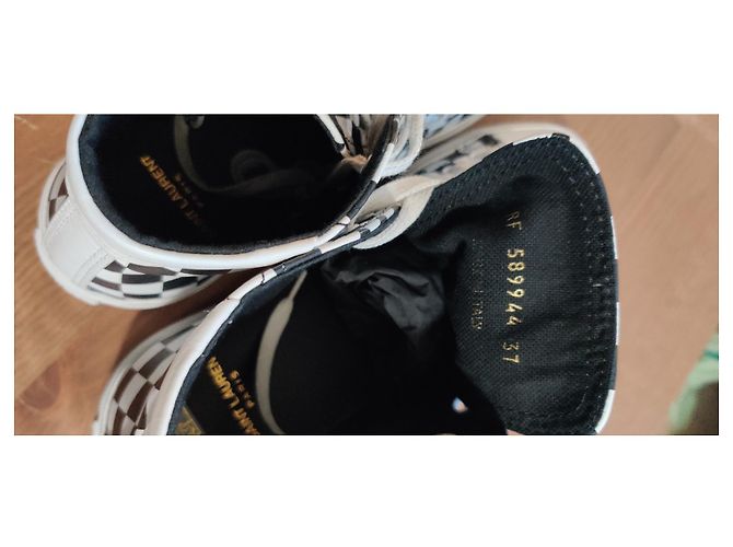 Sneakers Saint Laurent patinate - Bedford quadri neri/bianchi Nero Bianco - vista 6