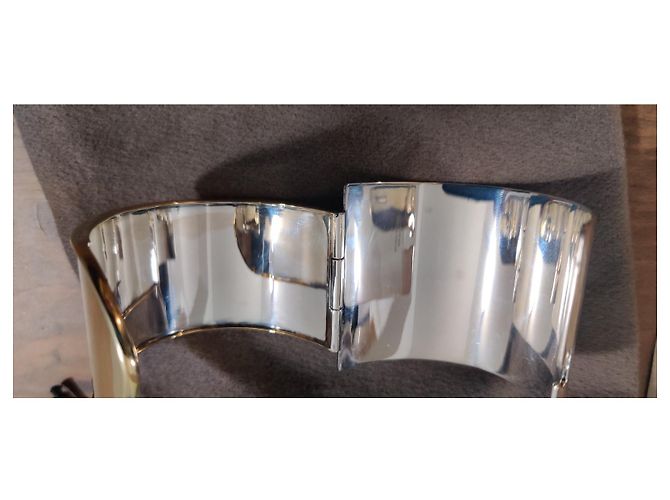 Bracciale manchette Bottega Veneta argenté Argento - vista 3