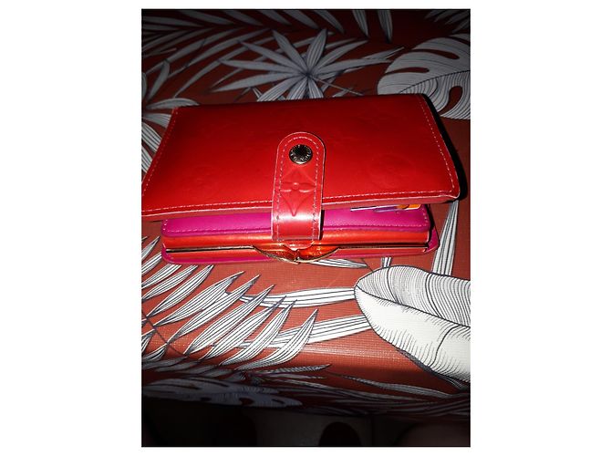 Louis Vuitton Zippy Geldbörse Rot Lackleder - Ansicht 5