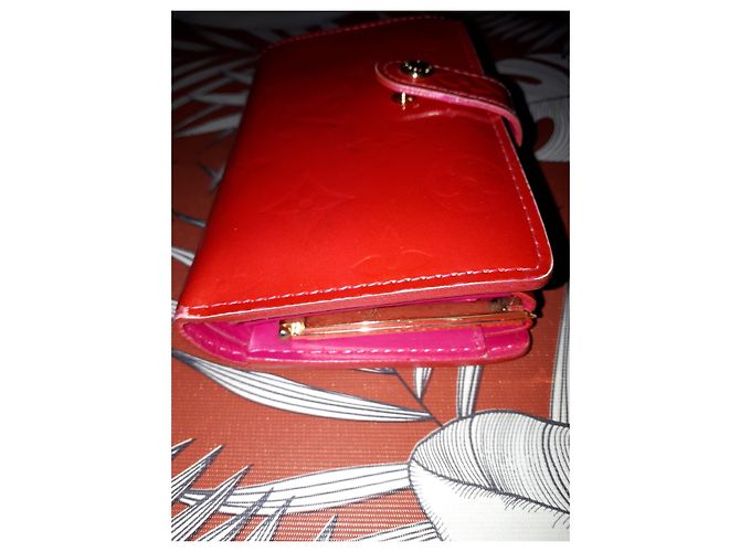 Louis Vuitton Zippy Geldbörse Rot Lackleder - Ansicht 6
