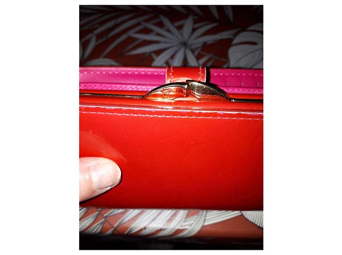 Louis Vuitton Zippy Geldbörse Rot Lackleder - Ansicht 7