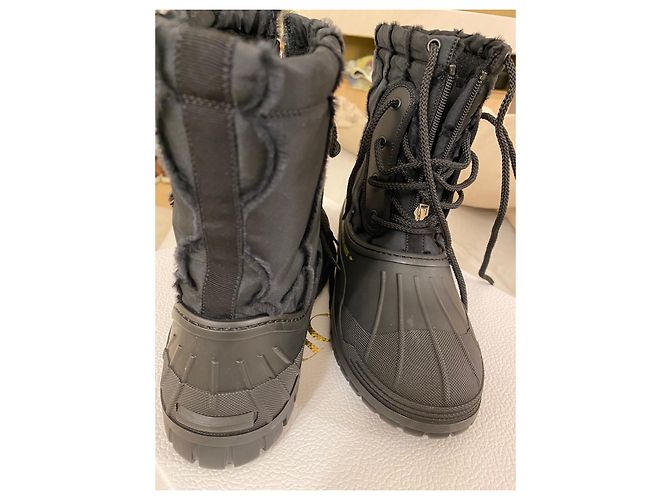 Christian Dior Stivali da neve neri in gomma Nero - vista 2
