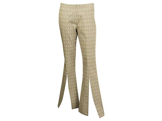 Dondup Blue Pink Green Floral Pattern Flare trousers pants w. Slit size 44 Multiple colors - view 2