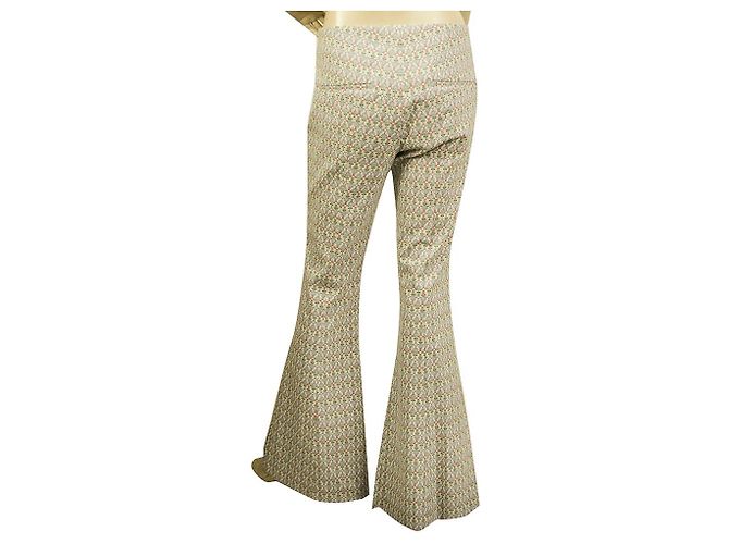 Dondup Blue Pink Green Floral Pattern Flare trousers pants w. Slit size 44 Multiple colors - view 3