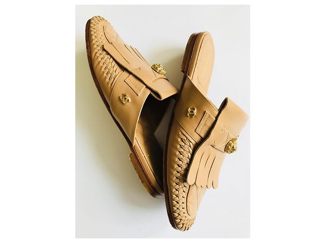 Mule Chanel in pelle trapuntata beige - vista 6