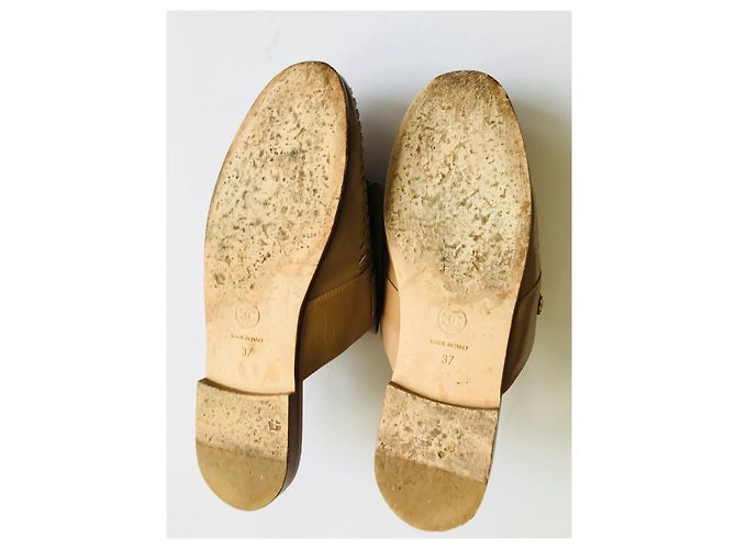 Mule Chanel in pelle trapuntata beige - vista 9