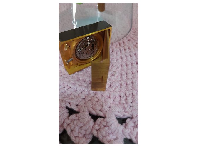 Hermès reloj vintage hermes paris despertado Castaño Dorado - vista 3