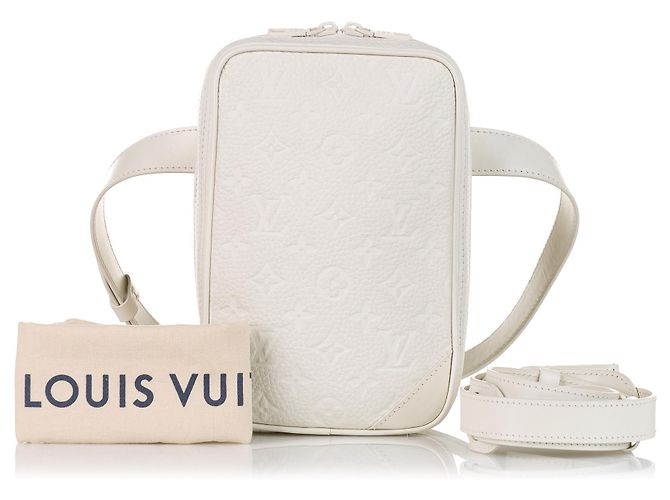 Louis Vuitton Weißes Monogramm Taurillon Utility Side - Ansicht 8