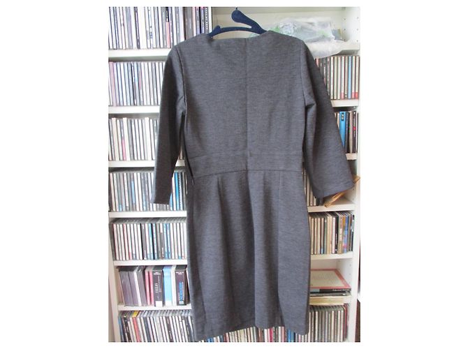 Vestido Claudie Pierlot Gris Oscuro Poliéster 36 Gris antracita - vista 2
